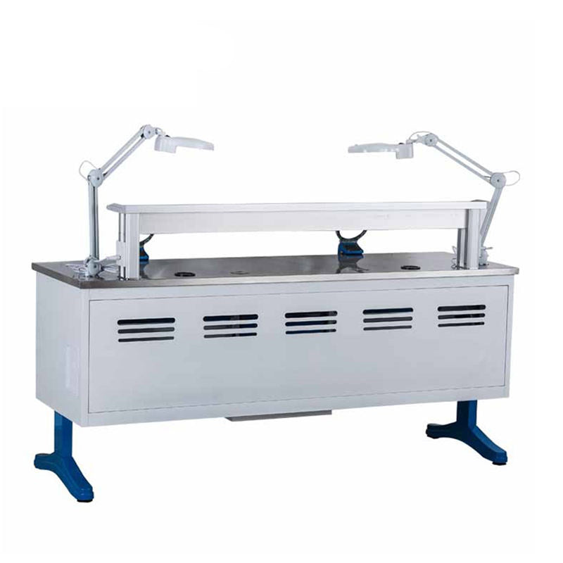 1.8m Double Dental Technician Table Two Dust Collector Built-in Dental Lab Equipment Workstation