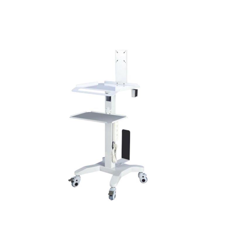 Portable Dental Tray Unit Hand Trolley Medical Intraoral Scanner Trolley with Manual Power Source Metal Material