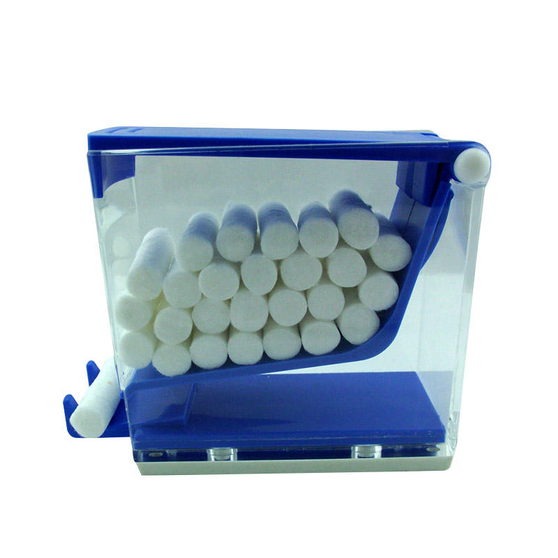 Plastic Cotton Rolls Holder Press Type Dental Cotton Roll Dispenser