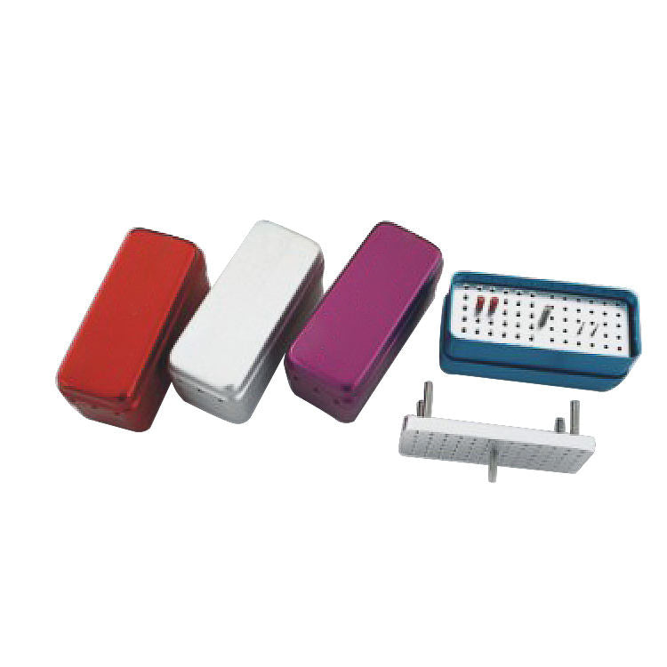 72-Hole Solid Core Aluminium Dental Autoclavable Endo Box for Bur