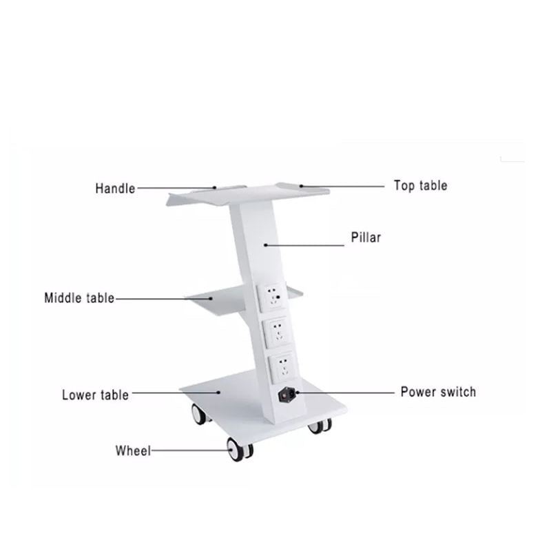 Mobile Instrument Dental Built-in Socket Tool Dental Trolley