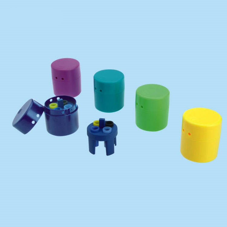 4 Holes Dental Plastic Sterilizing Box Disinfection Bur Box Dental Lab Burs Holder