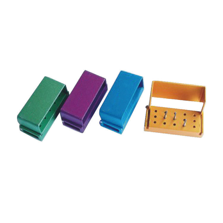 15-Hole Opening Autoclave Aluminium Dental Bur Block Holder Stand Box