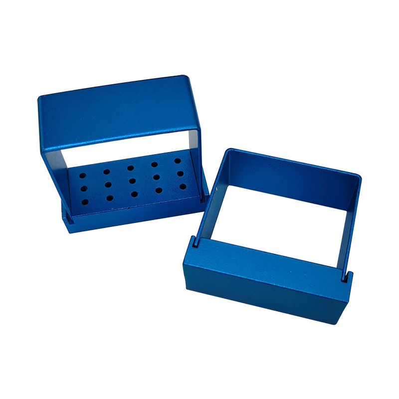 60 Holes Solid Core Aluminum Opening Autoclavable Dental Bur Sterilizing Holder Stand Block